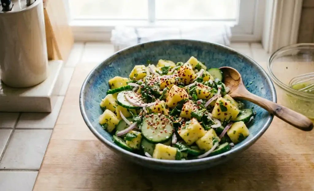 Healthy and tasty Pineapple Cucumber Salad 