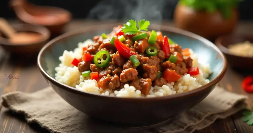 Beef And Pepper Rice Bowl - A Quick Weeknight Meal