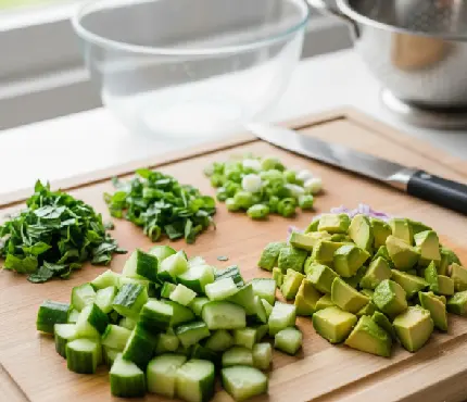 Chickpea cucumber salad plant-based
