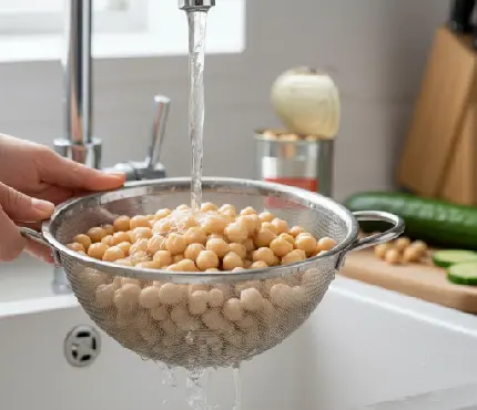 Chickpea cucumber salad plant-based