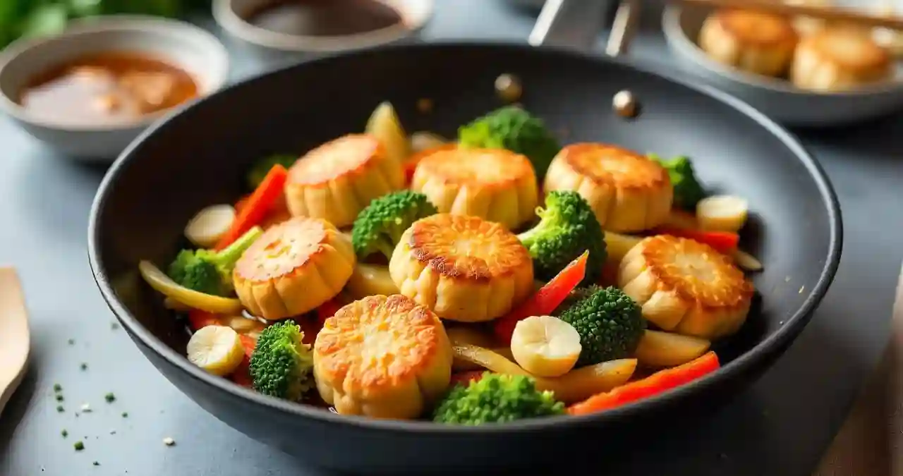 Easy & Flavorful Fishcakes And Scallops Stir Fry Recipe