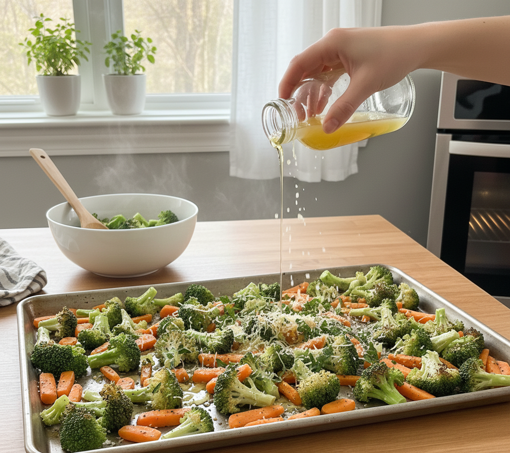 Roasted Broccoli and Carrots 