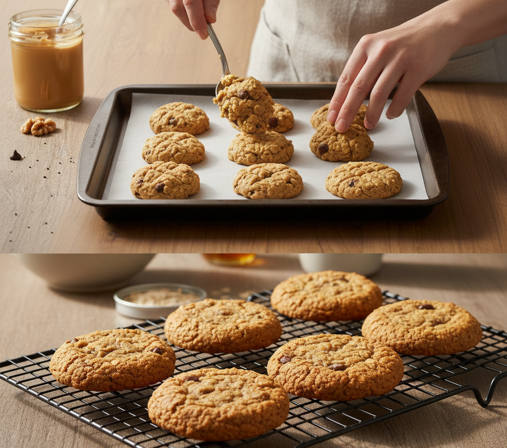 Banana Peanut Butter Breakfast Cookies 
