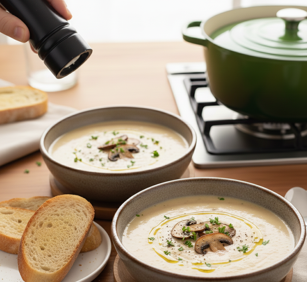  Healthy Creamy Mushroom and Potato Soup
