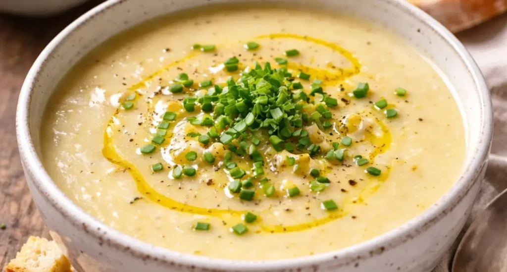 Homemade Cauliflower Leek and Potato Soup Without Cream