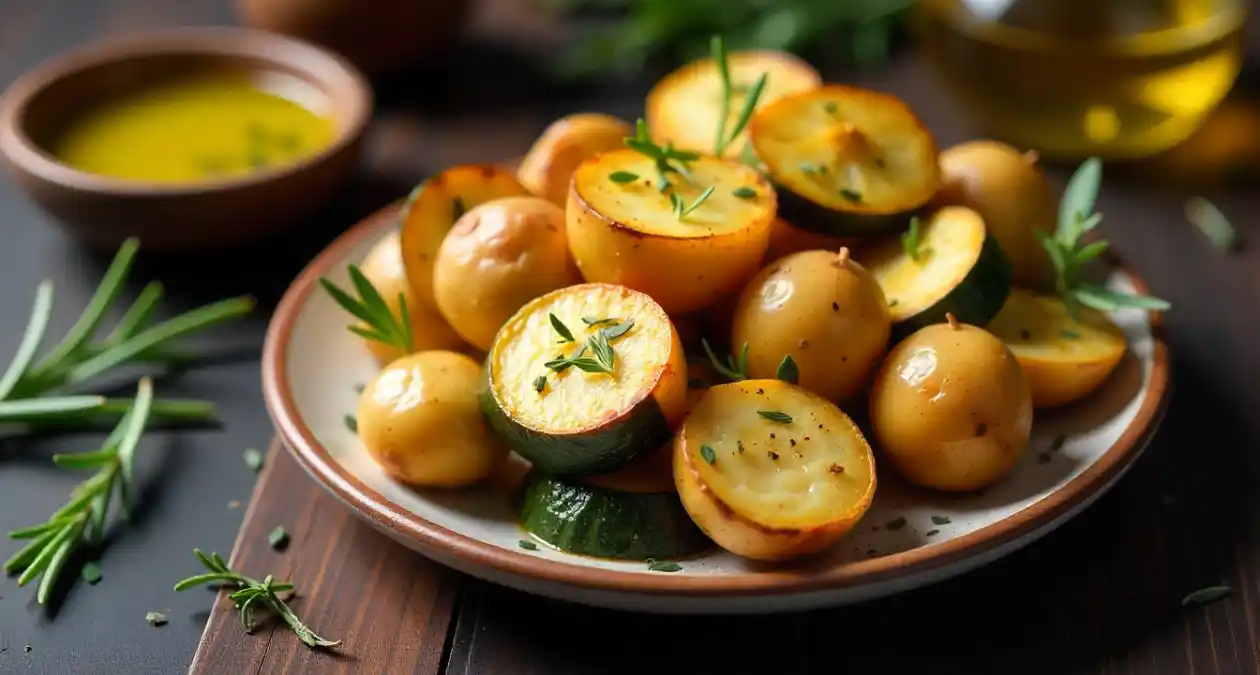 How to Make Crispy Roasted Potatoes and Zucchini at Home