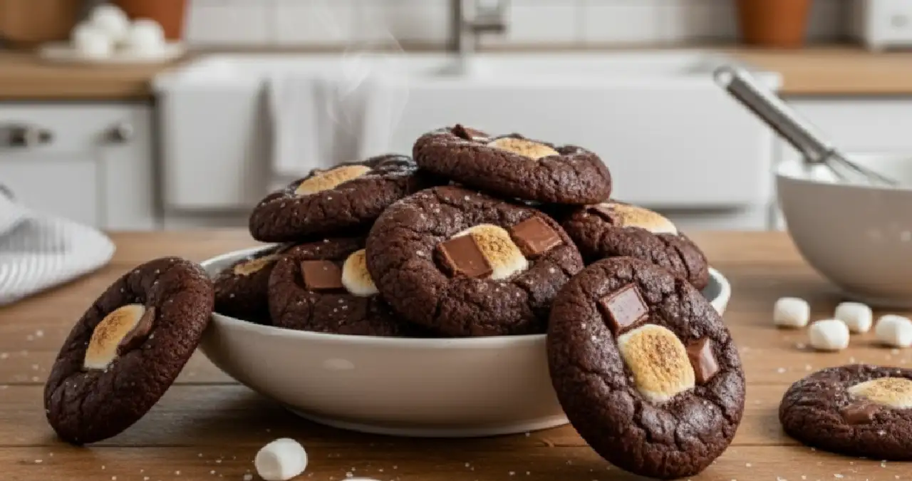 How to make Bakery Style Chocolate Marshmallow Cookies?