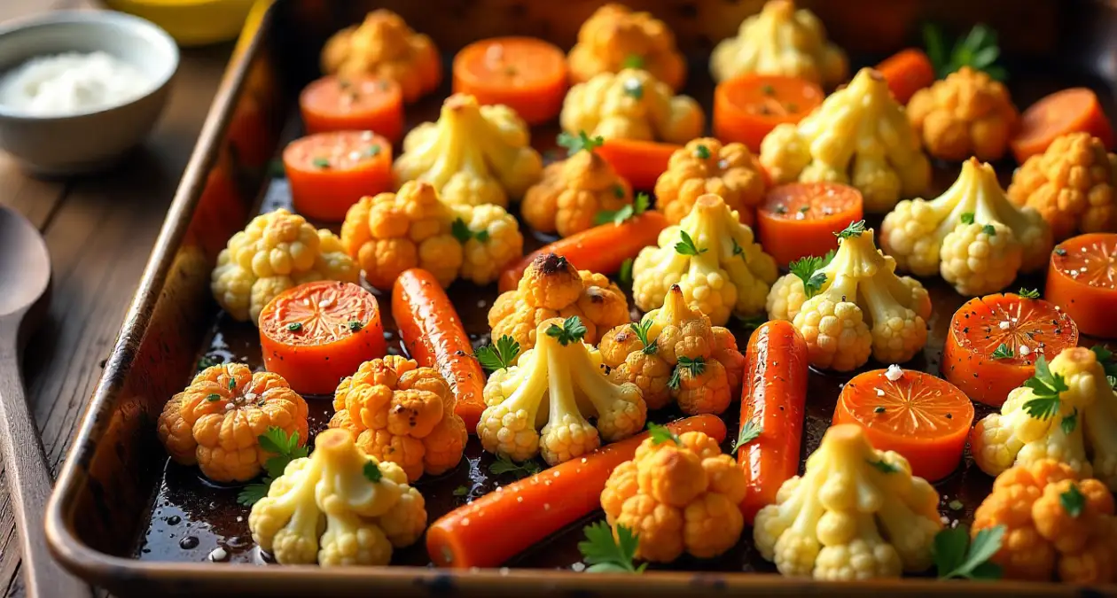 Roasted Cauliflower and Carrots