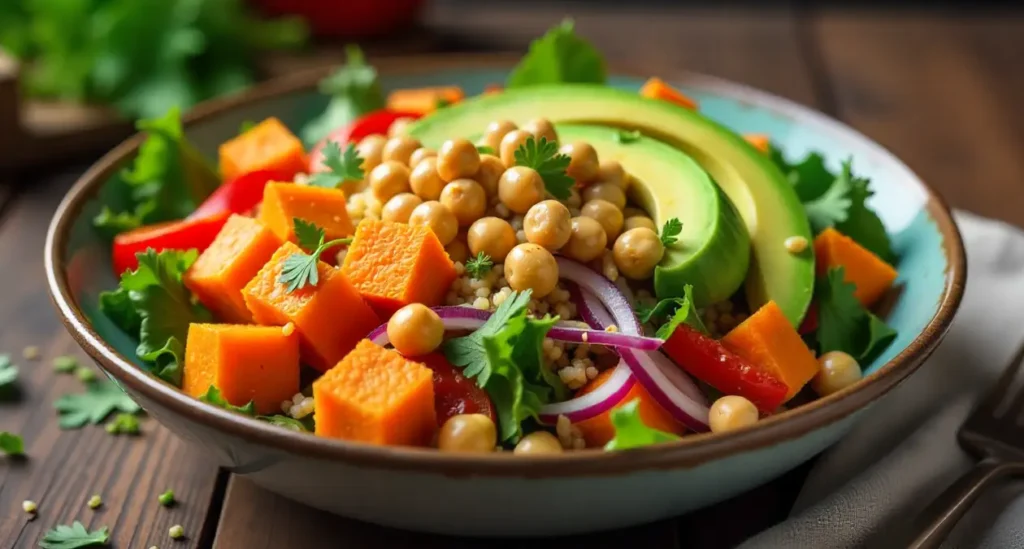 Vegan Sweet Potato Quinoa Salad