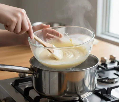 White chocolate with pretzels